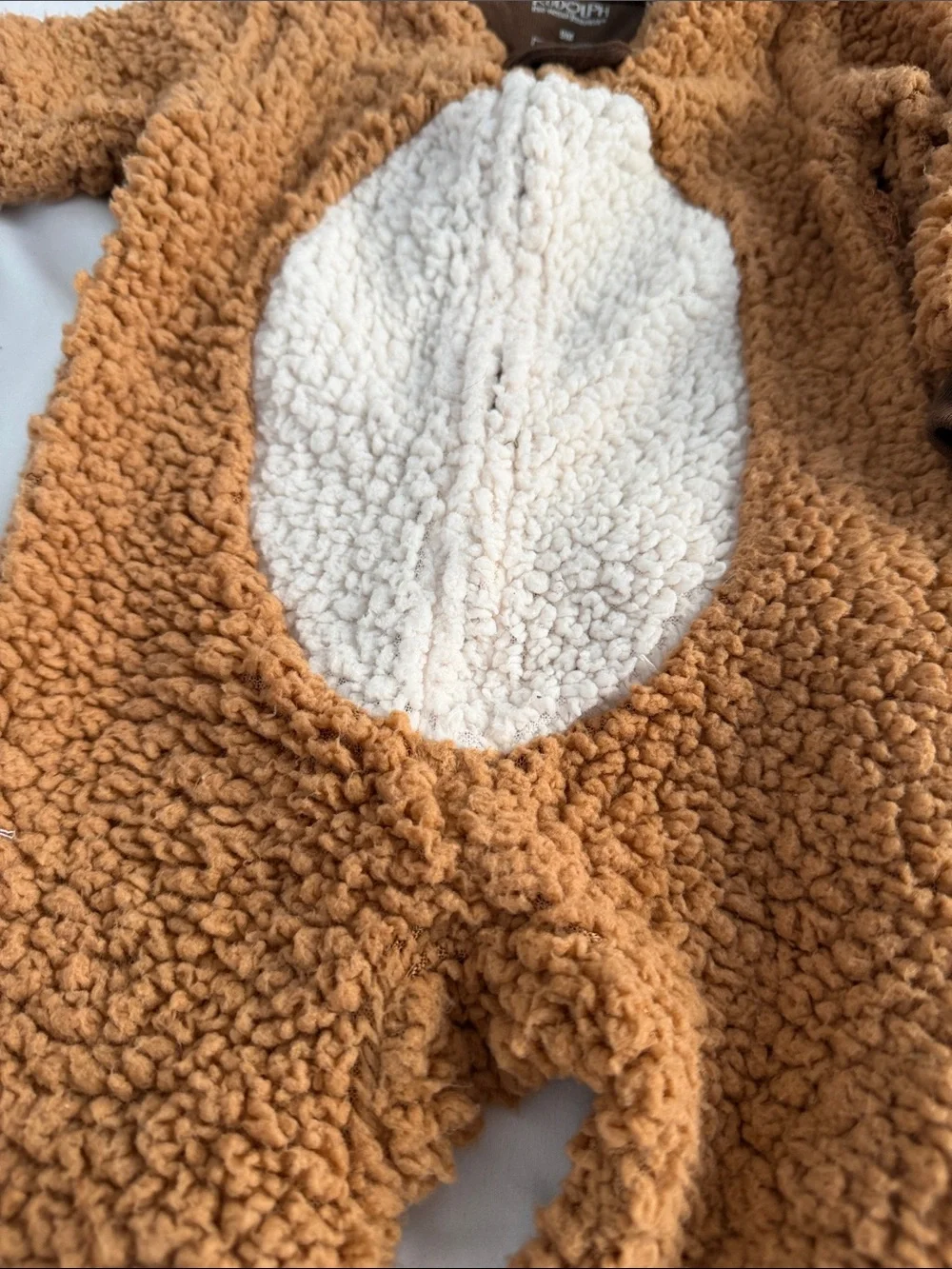 Kids Red & Gray Bear Stripe winter holiday One-Piece 6-9 months